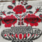 VINTAGE RUSSIAN EMBROIDERED LINEN RUSHNIK or TABLE RUNNER w/FLOWERS