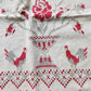 VINTAGE RUSSIAN or UKRAINIAN EMBROIDERED LINEN RUSHNIK or TABLE RUNNER -ROOSTERS