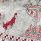 VINTAGE RUSSIAN or UKRAINIAN EMBROIDERED LINEN RUSHNIK or TABLE RUNNER -ROOSTERS