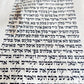 TORAH SCROLL FRAGMENT MANUSCRIPT on VELLUM 19th century ANTIQUE NUMBERS 22-24