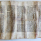 TORAH SCROLL FRAGMENT MANUSCRIPT on VELLUM 19th century ANTIQUE LEVITICUS 9:3