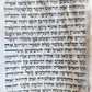 TORAH SCROLL FRAGMENT MANUSCRIPT on VELLUM 19th century ANTIQUE LEVITICUS 9:3