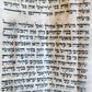 TORAH SCROLL FRAGMENT MANUSCRIPT on VELLUM 19th century ANTIQUE LEVITICUS 9:3