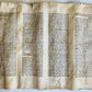 TORAH SCROLL FRAGMENT VELLUM MANUSCRIPT 19th century ANTIQUE DEUTERONOMY 28:30