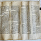 TORAH SCROLL FRAGMENT VELLUM MANUSCRIPT 19th century ANTIQUE DEUTERONOMY 24 - 28