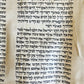 TORAH SCROLL FRAGMENT VELLUM MANUSCRIPT 19th century ANTIQUE DEUTERONOMY 24 - 28