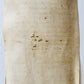 TORAH SCROLL FRAGMENT VELLUM MANUSCRIPT 19th century ANTIQUE LEVITICUS 7 x 18"