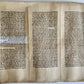 TORAH SCROLL FRAGMENT VELLUM MANUSCRIPT 19th century ANTIQUE LEVITICUS 19.5x22"