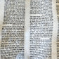 TORAH SCROLL FRAGMENT VELLUM MANUSCRIPT 19th century ANTIQUE Book of EXODUS