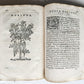 1585 HISTORY NATURE & POWER of MEDICINAL DRUGS by C. Acosta antique ILLUSTRATED