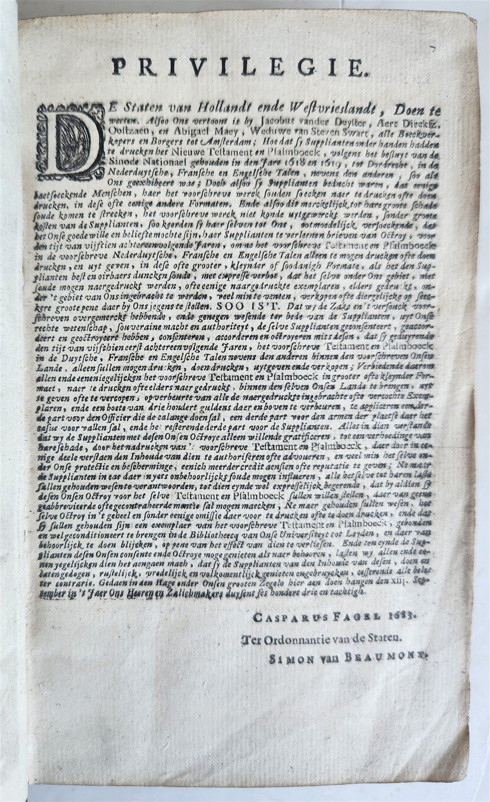 1684 BIBLE in ENGLISH FRENCH & DUTCH antique NEW TESTAMENT