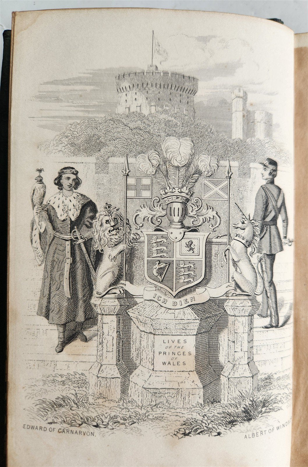 1860 THE BOOK of the PRINCES of WALES Heirs to the Crown of England antique