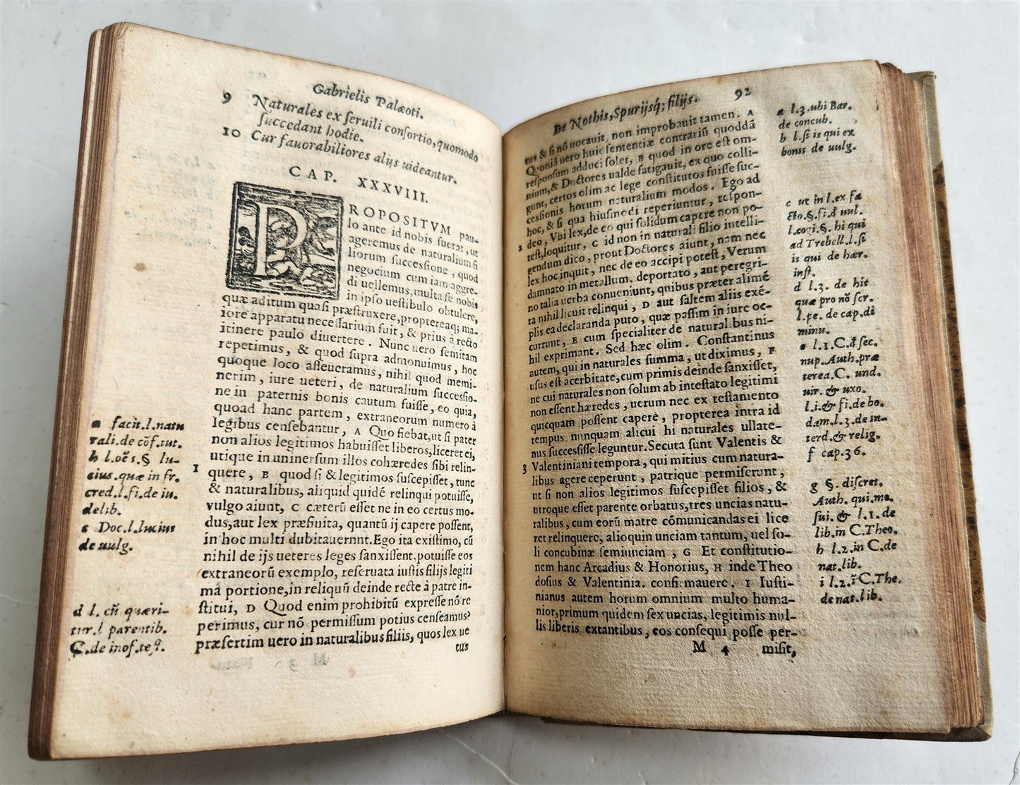 1572 CANON LAW by Gabriele Paleotti De nothis spuriisque filiis liber antique