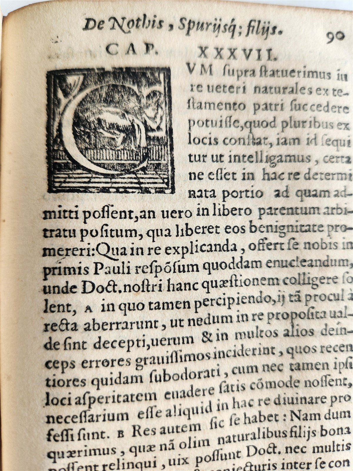 1572 CANON LAW by Gabriele Paleotti De nothis spuriisque filiis liber antique