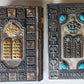 1960-1969 PAIR of JEWISH PRAYER BOOKS w/ METAL BINDINGS vintage HEBREW-ENGLISH