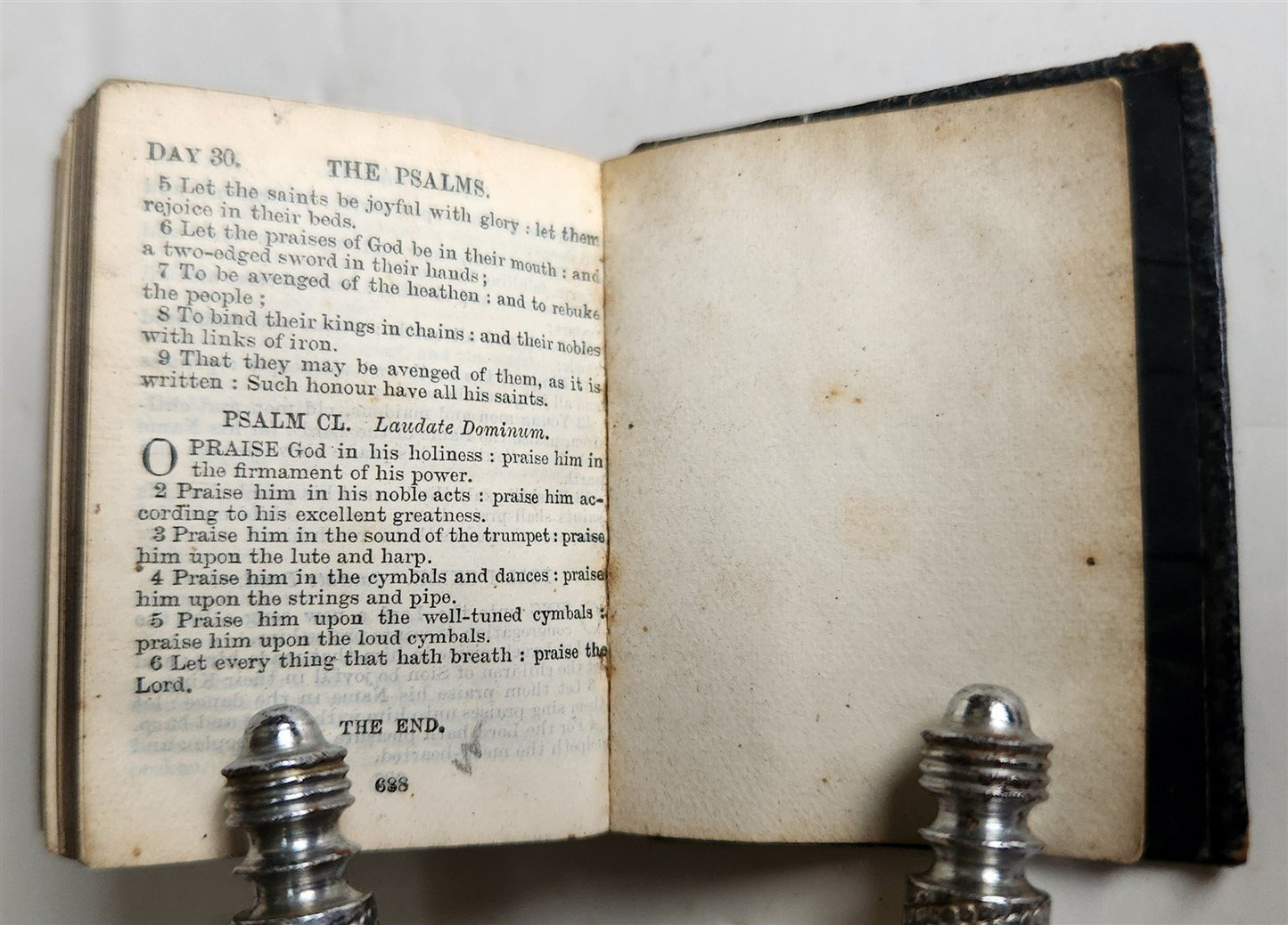 1840s MINIATURE BOOK of COMMON PRAYER & PSALTER in ENGLISH antique