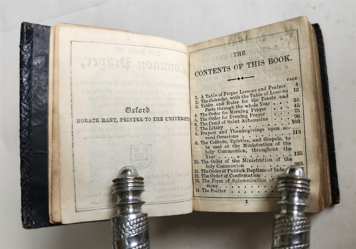 1840s MINIATURE BOOK of COMMON PRAYER & PSALTER in ENGLISH antique