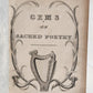 1840s MINIATURE BOOK GEMS of SACRED POETRY in ENGLISH antique