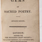 1840s MINIATURE BOOK GEMS of SACRED POETRY in ENGLISH antique