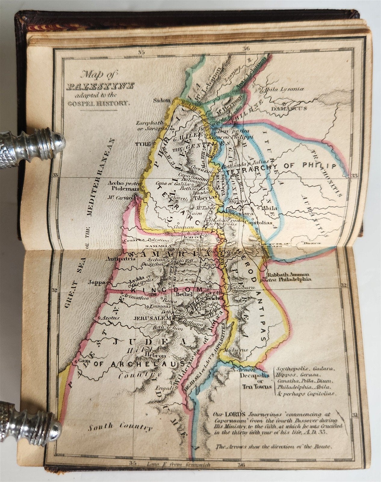 1835 BIBLE in ENGLISH - POCKET SIZE antique ILLUSTRATED w/ MAPS New Testament