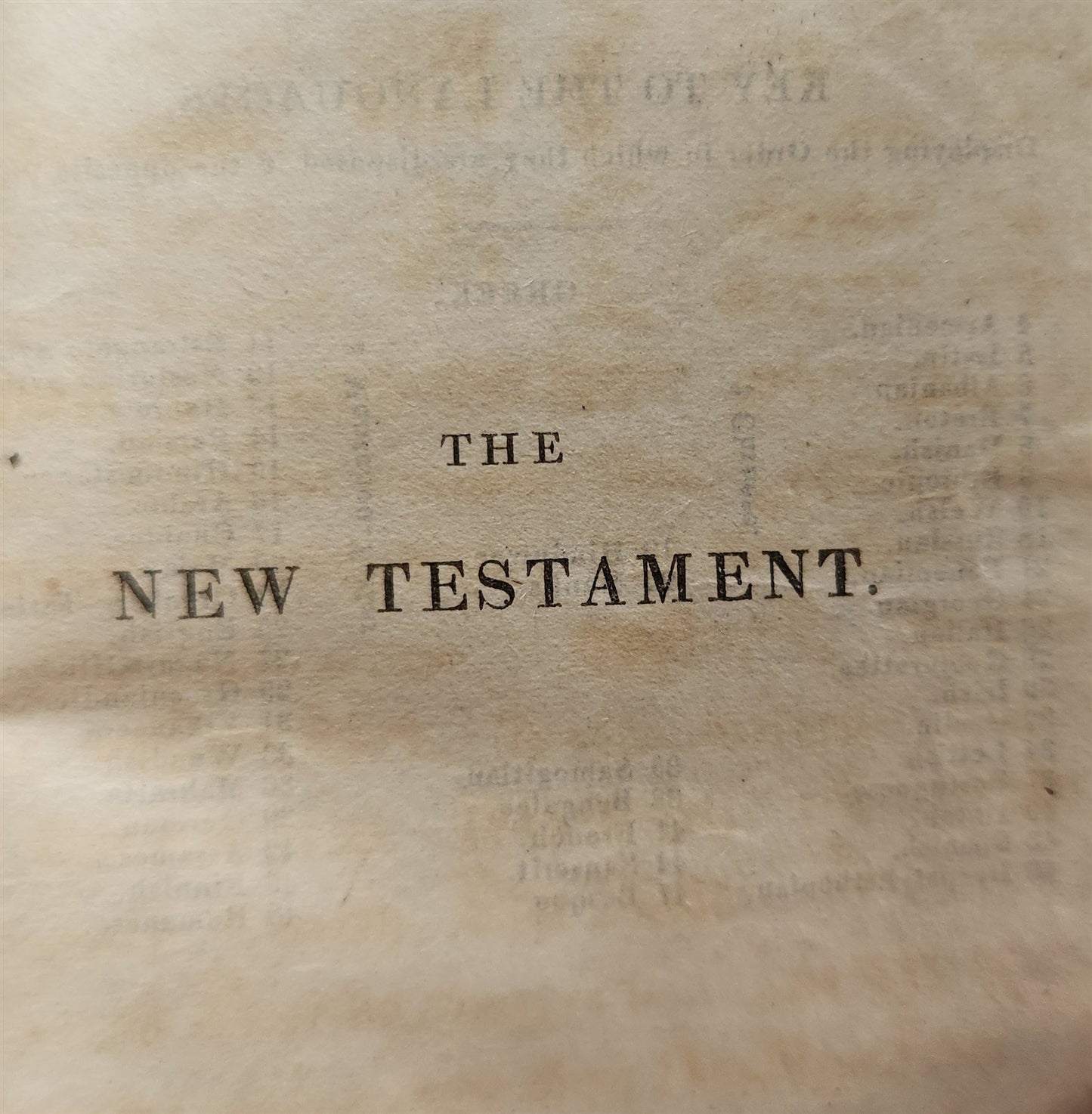 1832 BIBLE in ENGLISH - POCKET SIZE antique NEW TESTAMENT