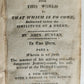 1827 MINIATURE THE PILGRIM'S PROGRESS by John Bunyan antique in ENGLISH