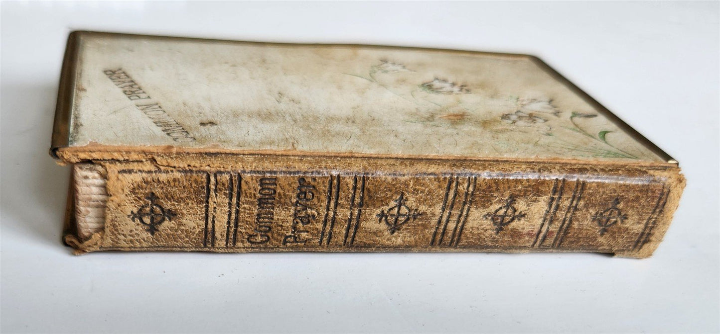 1830s LITTLE BOOK of COMMON PRAYER ENGLISH antique CELLULOID COVERS METAL EDGES