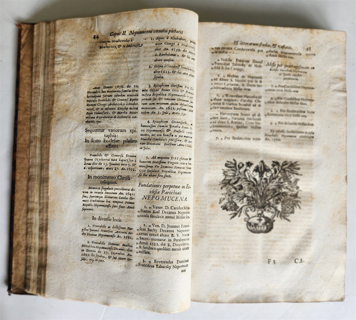 1736 LIFE MARTYRDOM of JOHN NEPOMUK PATRON SAINT of BOHEMIA antique illustrated