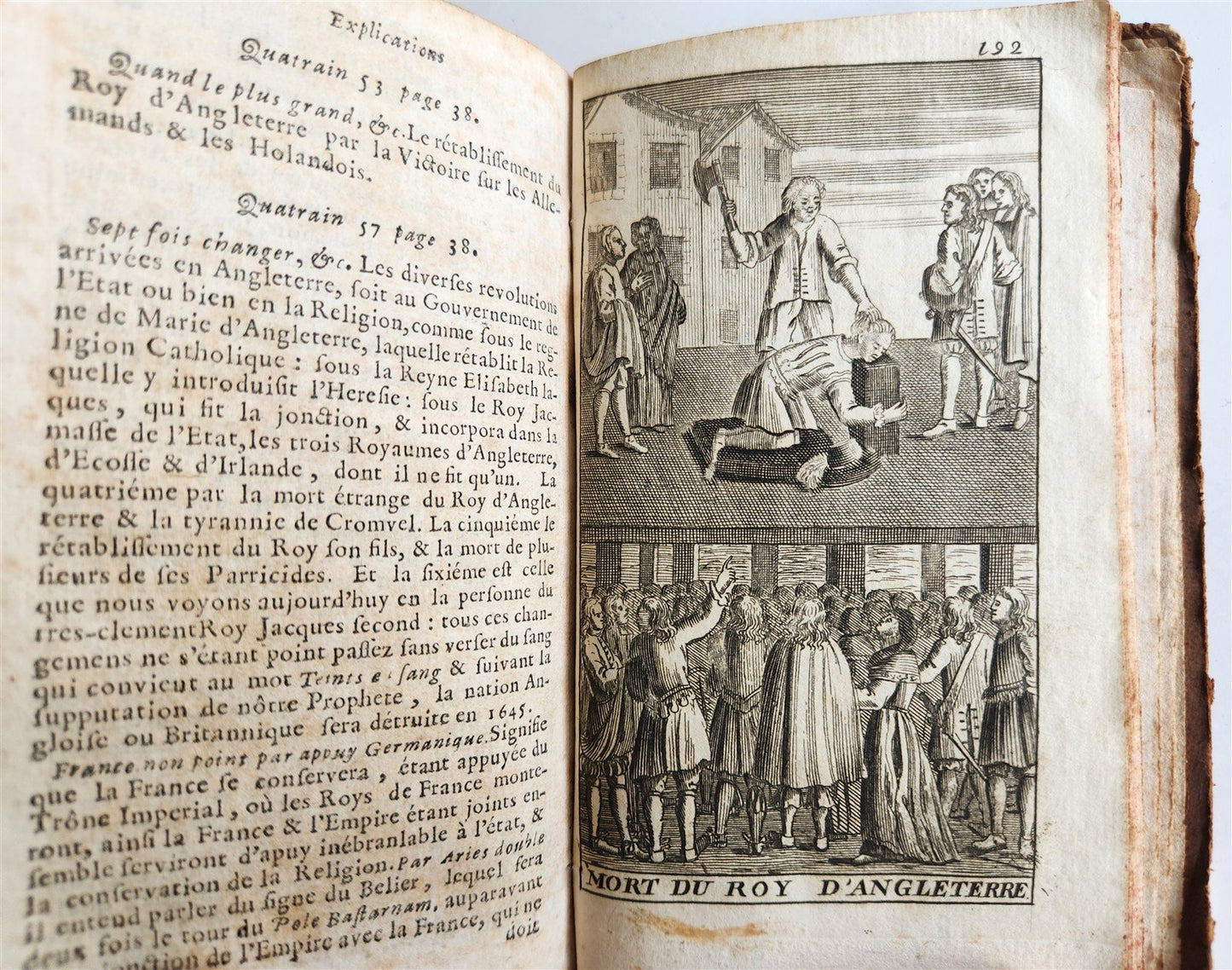 1685 PROPHECIES of MICHEL NOSTRADAMUS in FRENCH antique OCCULT