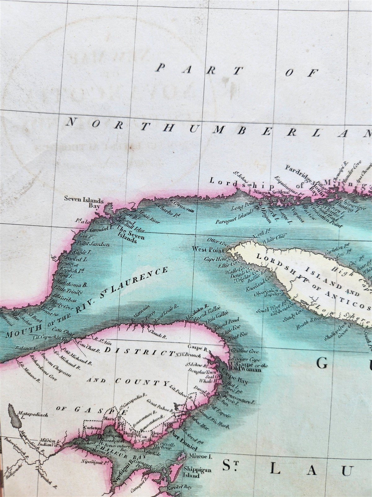 1807 MAP of CANADA -NOVA SCOTIA NEWFOUNDLAND by JOHN CARY London ANTIQUE