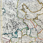 1721 MAP of RUSSIA - MOSCOVEY in EUROPE by Abel Ketelbey ANTIQUE