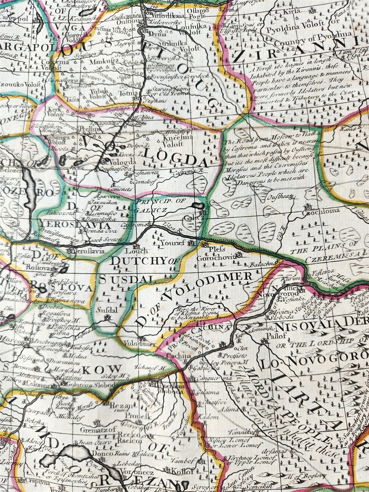 1721 MAP of RUSSIA - MOSCOVEY in EUROPE by Abel Ketelbey ANTIQUE