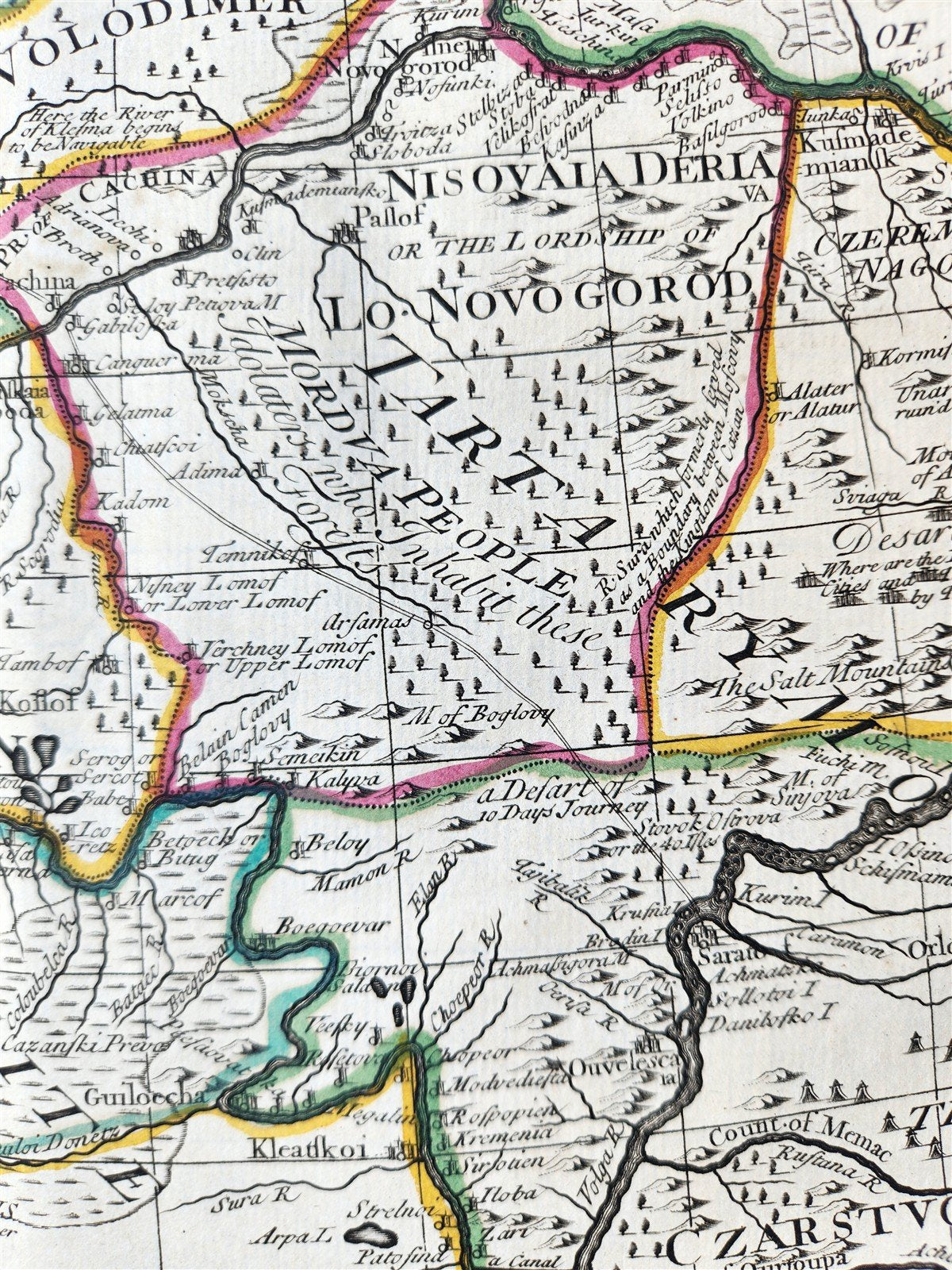 1721 MAP of RUSSIA - MOSCOVEY in EUROPE by Abel Ketelbey ANTIQUE