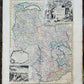 1721 MAP of FRANCE - SAVOY & PIEDMONT ANTIQUE w/ plan of Turin & view of Verrua