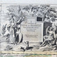 1721 MAP of FRANCE - SAVOY & PIEDMONT ANTIQUE w/ plan of Turin & view of Verrua