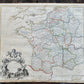 1719 MAP of FRANCE by JOHN SENEX antique