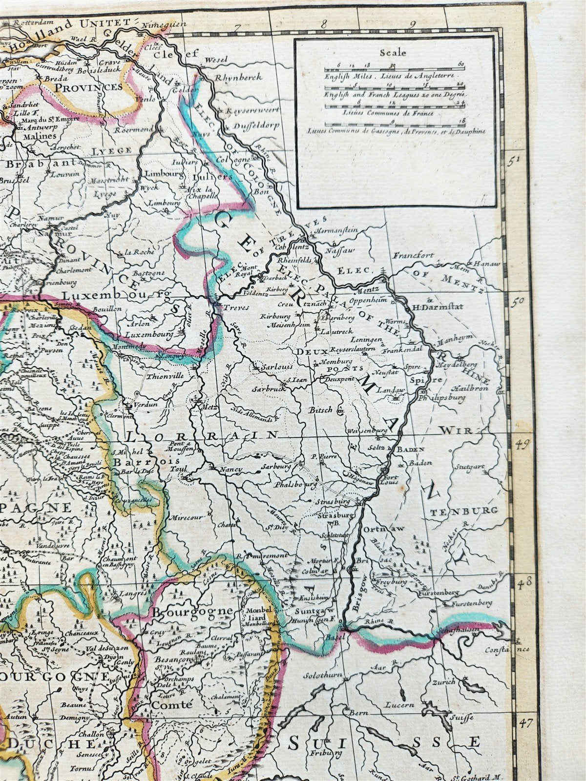 1719 MAP of FRANCE by JOHN SENEX antique