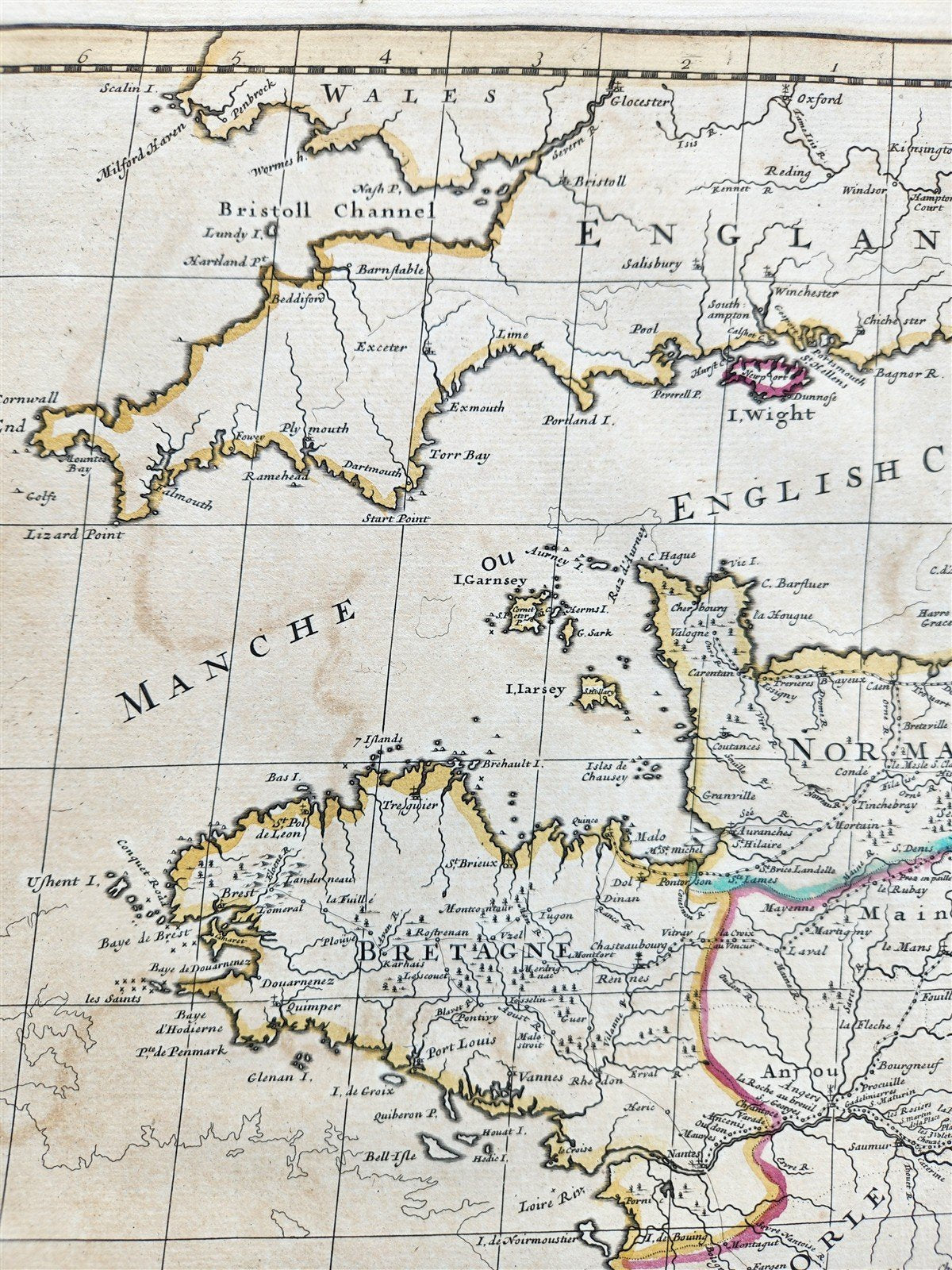 1719 MAP of FRANCE by JOHN SENEX antique