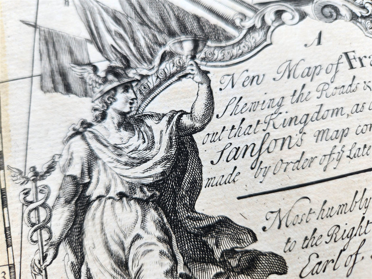 1719 MAP of FRANCE by JOHN SENEX antique