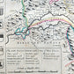 1720 MAP of SWITZERLAND & country of GRISONS w/CRESTS of CANTONS antique ENGLISH
