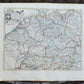 1721 MAP of THE EMPIRE of GERMANY by JOHN SENEX antique