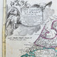 1721 MAP of THE EMPIRE of GERMANY by JOHN SENEX antique