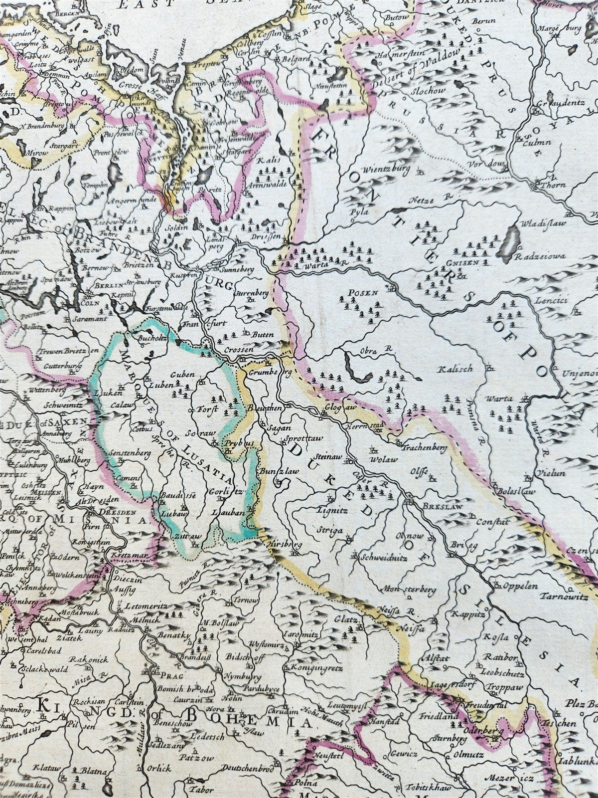 1721 MAP of THE EMPIRE of GERMANY by JOHN SENEX antique