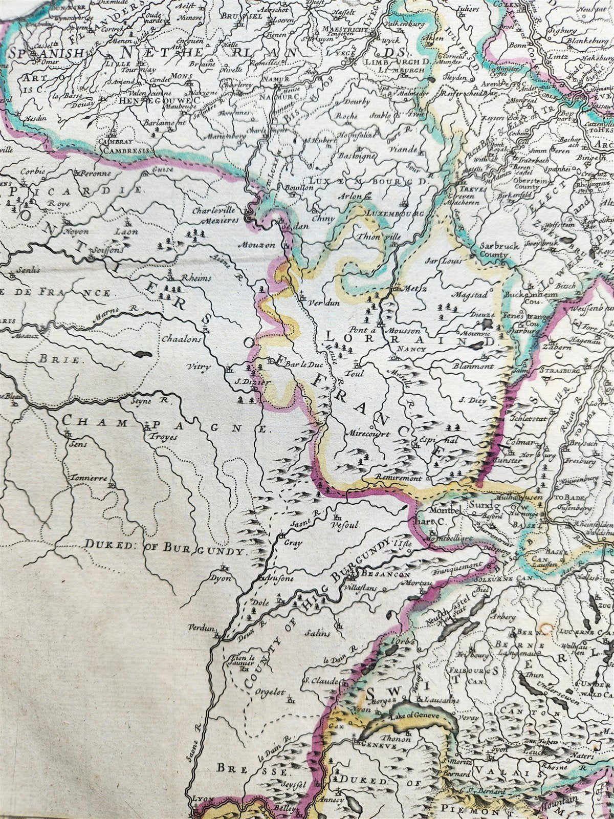 1721 MAP of THE EMPIRE of GERMANY by JOHN SENEX antique