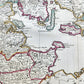 1719 NEW MAP of the KINGDOM of DENMARK by JOHN SENEX antique