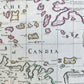 1720 A MAP of GREECE w/ ANATOLIA & VIEW of CONSTANTINOPLE TURKEY Senex antique