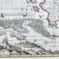 1720 A MAP of GREECE w/ ANATOLIA & VIEW of CONSTANTINOPLE TURKEY Senex antique