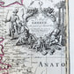 1720 A MAP of GREECE w/ ANATOLIA & VIEW of CONSTANTINOPLE TURKEY Senex antique