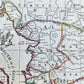 1720 A MAP of GREECE w/ ANATOLIA & VIEW of CONSTANTINOPLE TURKEY Senex antique