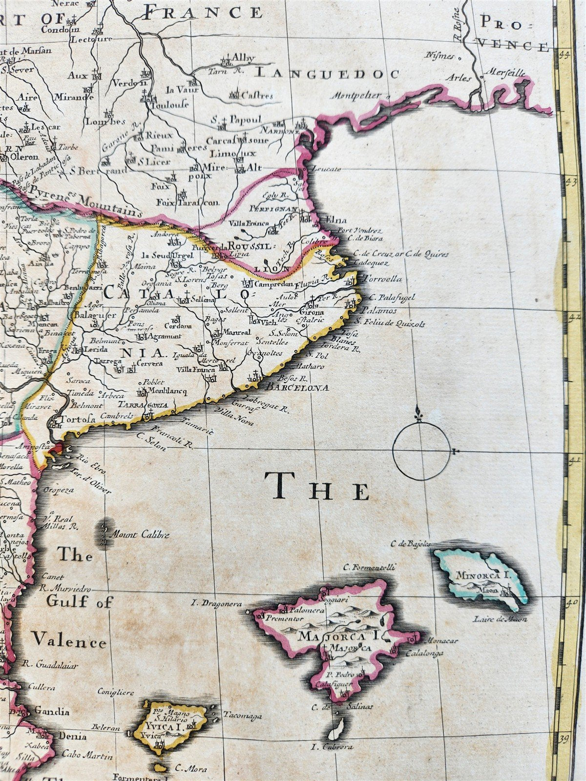 1719 A MAP of SPAIN & PORTUGAL by John Senex antique